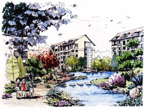 景观手绘 edsa景观设计手绘效果图