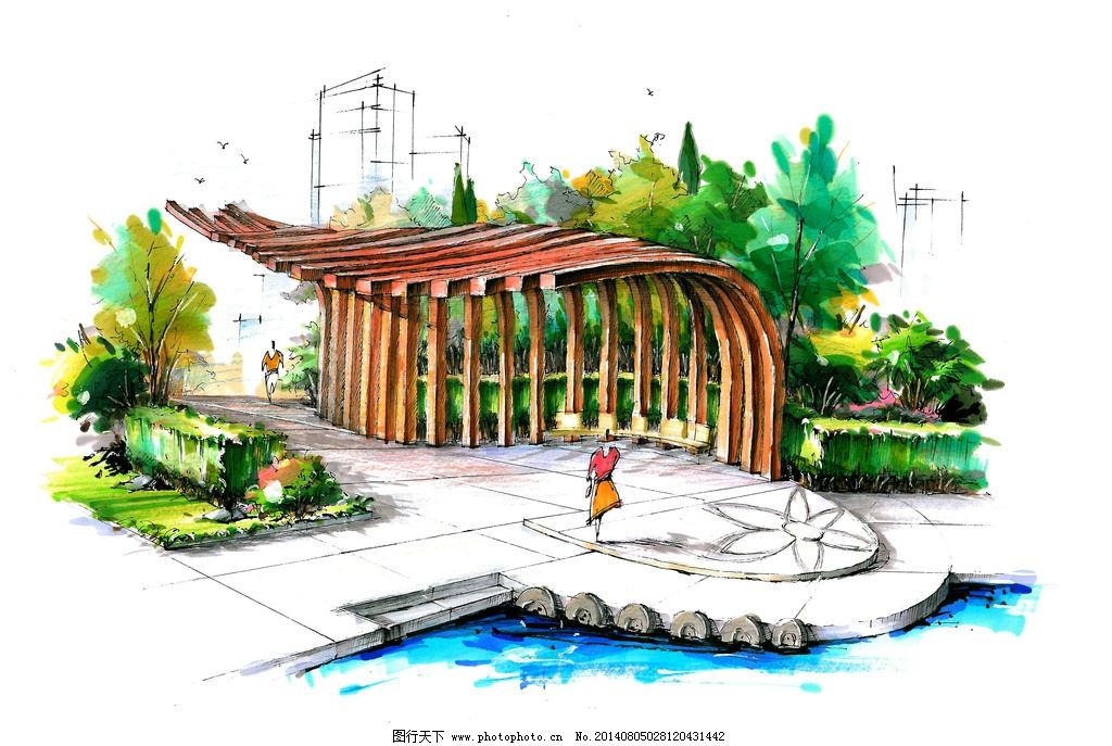 景观设计手绘图片