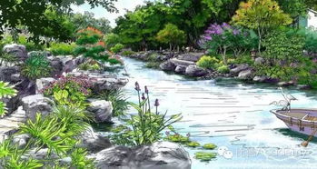 90p一线景观设计公司项目手绘效果图