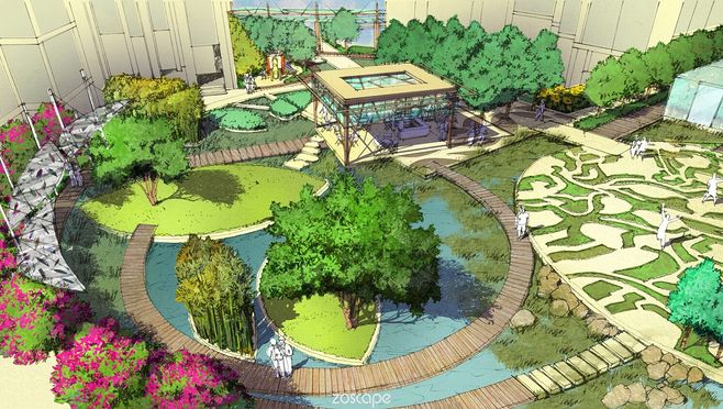 景观意向图#zoscape#景观设计#景观节点#景观效果图#庭院景观效果图