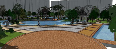 精品景观游园规划 从宅间景观到广场SU模型的全面设计